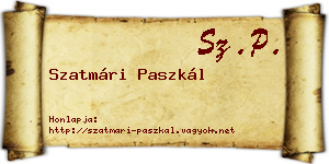 Szatmári Paszkál névjegykártya